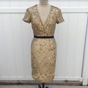 NWT Burberry London V-Neck Sequins Dress, Size 4